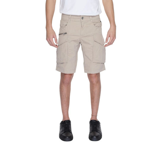 Bermuda Shorts by Replay for men in stretch cotton beige features a eye catching relaxed-fit and short with a eye catching .