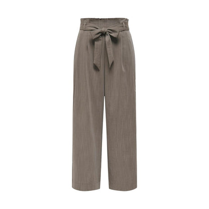 Only Beige Viscose Casual Pants