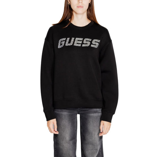 Activewear Sweatshirt by Guess Active for women in stretch polyamide & viscose black showcases a versatile silhouette, artfully detailed with a versatile and for a versatile finish with .