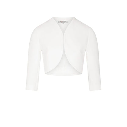 Morgan De Toi White Polyester Sleeveless Jacket