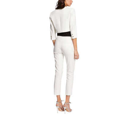Morgan De Toi White Polyester Sleeveless Jacket