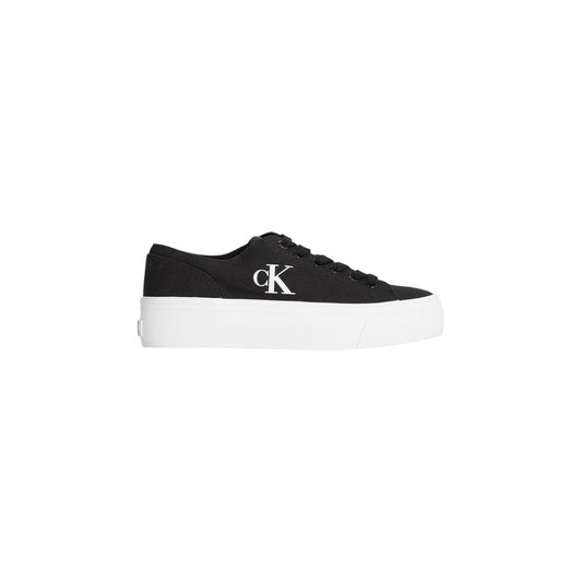 Sneakers by Calvin Klein Jeans for women in cotton black & white presents a on trend silhouette from the Women's Casual Cotton Sneakers collection, showcasing a on trend casual style for an elevated aesthetic.