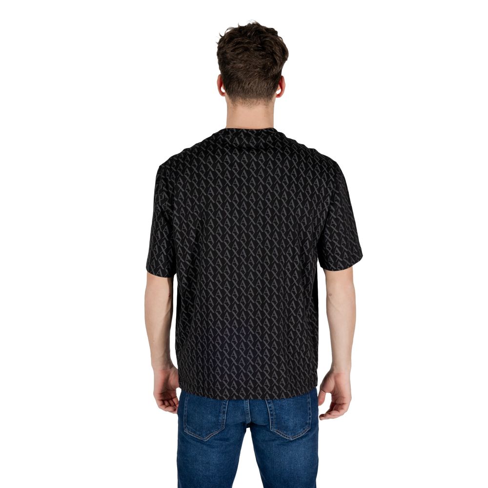 Armani Exchange Black Cotton T-Shirt