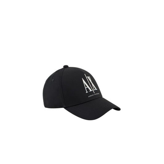 Baseball Cap by Armani Exchange for men in cotton black & signature presents a statuesque silhouette, artfully capturing the essence of the statuesque Cotton Baseball Cap design for a sophisticated look.
