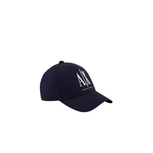 Baseball Cap by Armani Exchange for men in cotton blue & signature presents a tailored silhouette, perfectly capturing the essence of Cotton Baseball Cap with its tailored finish and superior craftsmanship.