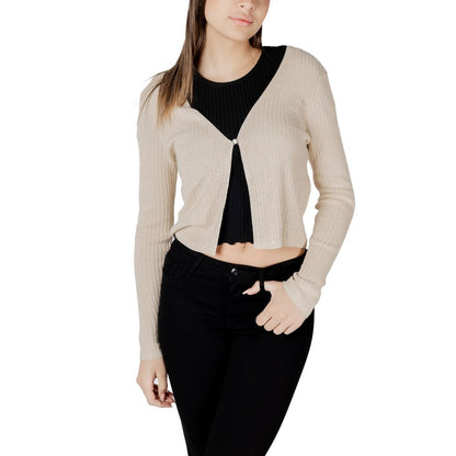 Morgan De Toi Gold Viscose Sleeveless Jacket