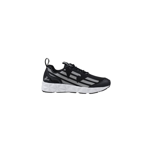 Athletic Sneakers by EA7 Emporio Armani for men in polyester bicolour & signature features an effortless chic silhouette, showcasing the signature athletic style of the City Men's Athletic Polyester Sneakers collection with a truly effortless chic finish.