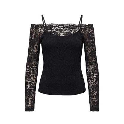Morgan De Toi Black Polyamide Long Sleeve T-Shirt