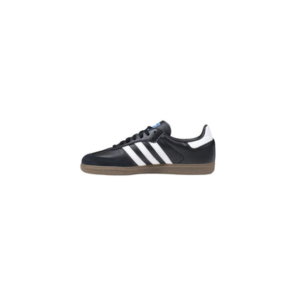 Adidas Originals Black Leather Athletic Sneakers