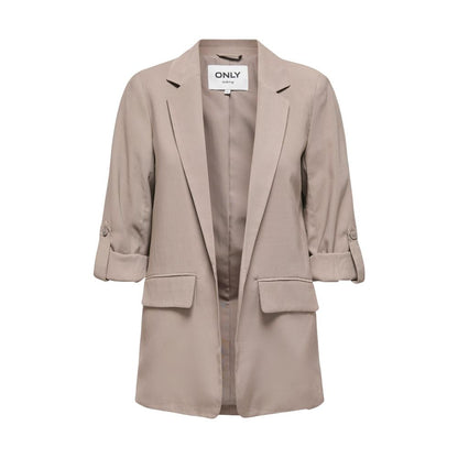Only Beige Viscose Blazer