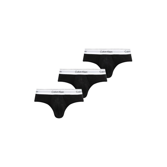 Calvin Klein Underwear Men's Stretch Cotton Underwear Briefs - Black White Signature