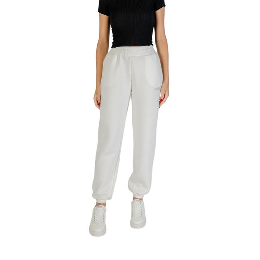 Joggers by Guess Active for women in stretch polyamide viscose white features an sartorial and long with a cut for a sartorial finish.