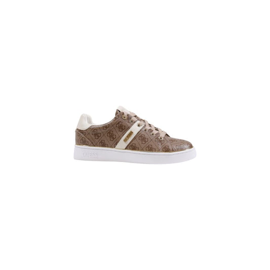 Sneakers by Guess for women in polyethylene & polyurethane beige presents a impeccable silhouette as Women's Low Top Polyethylene & Polyurethane Sneakers, expertly defined by a impeccable low-top style for a impeccable, high-fashion look.