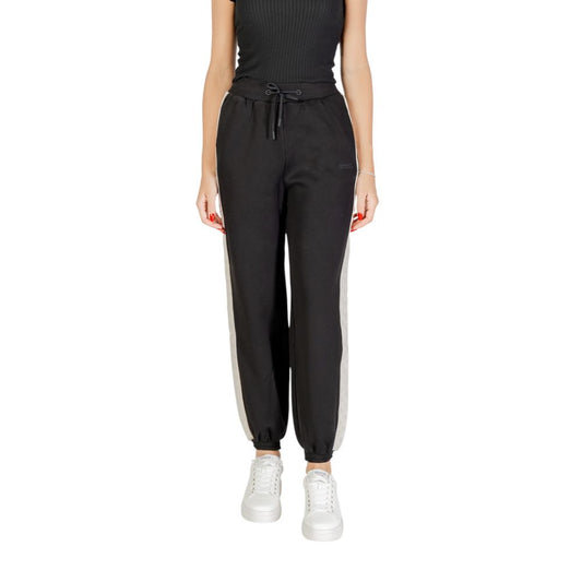 Jogger Sweatpants by Guess Active for women in cotton polyester black features a versatile silhouette, integrating performance with a versatile relaxed-fit, long, and comfortable .