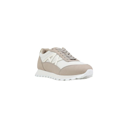 Armani Exchange Beige Polyester Athletic Sneakers