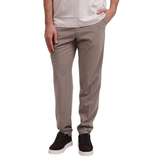 Trousers by Armani Exchange for men in lyocell polyester & wool beige features a artisanal silhouette, showcasing a sophisticated regular-fit with a long and for a artisanal finish.