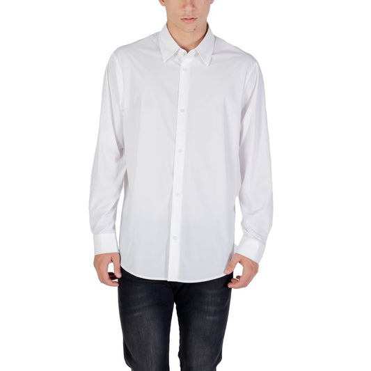 Dress Shirt by Armani Exchange for men in lycra polyamide cream, featuring a nuanced and nuanced for a sophisticated finish.