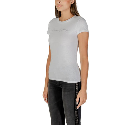 Armani Exchange White Cotton T-Shirt