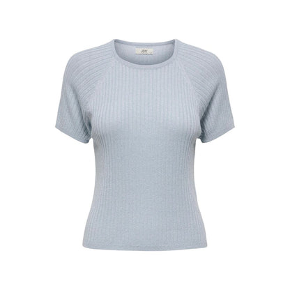 Jacqueline De Yong Blue Viscose T-Shirt