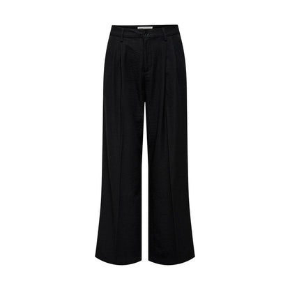 Jacqueline De Yong Black Viscose Casual Pants