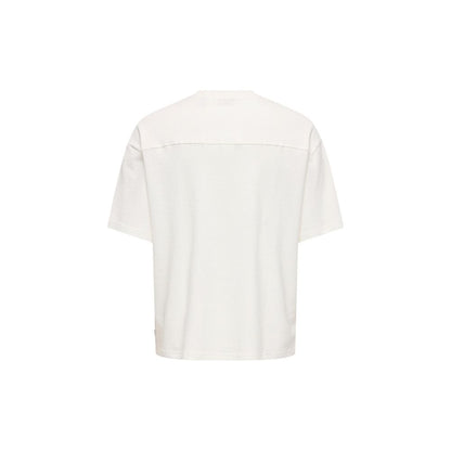 Only & Sons Cream Cotton T-Shirt