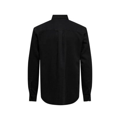 Only & Sons Black Denim Shirt
