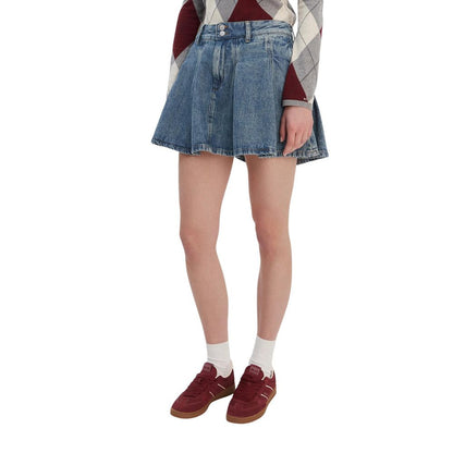 Tommy Hilfiger Jeans Blue Recycled Cotton Mini Skirt