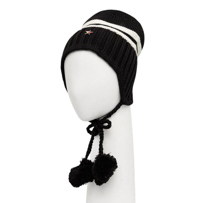 Tommy Hilfiger Jeans Black And White Recycled Wool Cap (Baseball Hat)