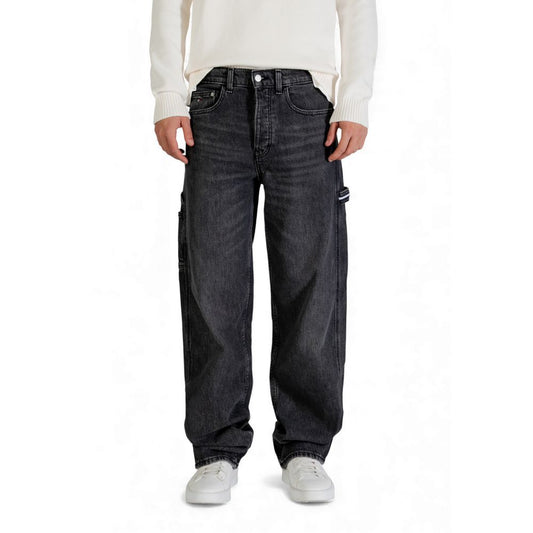 Tommy Hilfiger Jeans Men's Relaxed Fit Regular Stretch Denim Cotton Jeans Jeans - Black