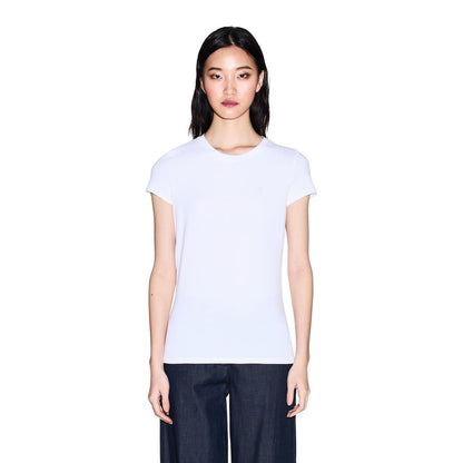 Armani Exchange White Cotton T-Shirt