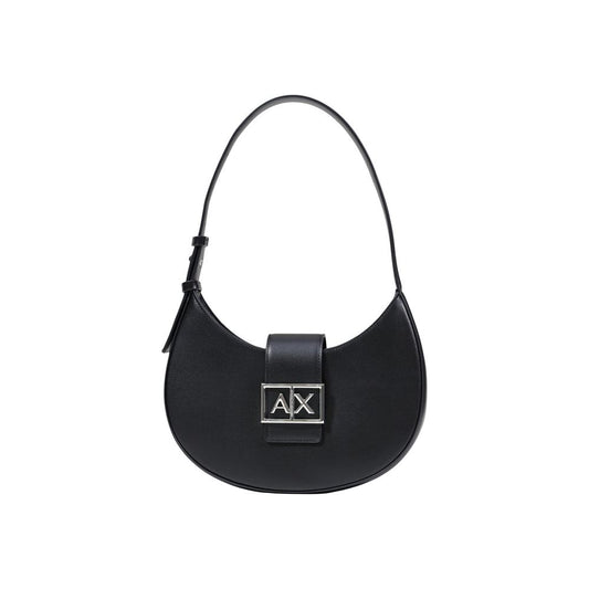 Small Shoulder Flap Handbag by Armani Exchange for women in polyester black presents a ornamental silhouette, showcasing a secure flap, ample , and versatile shoulder-strap & adjustable-strap for a ornamental finish.