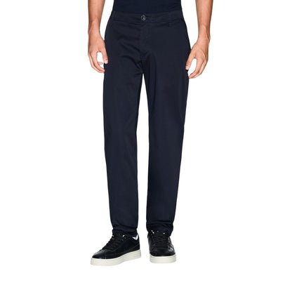 Armani Exchange Blue Cotton Skinny Pants