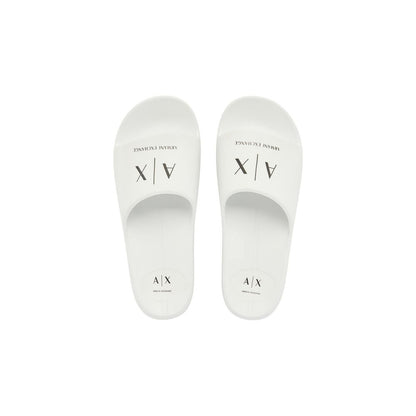 Armani Exchange Black And White EVA Slippers