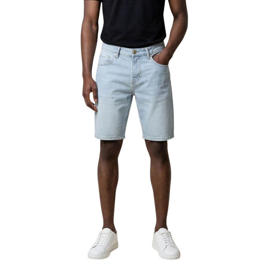 Bermuda Shorts by Antony Morato for men in cotton light-blue presents a sleek silhouette, featuring a sleek relaxed-fit & slim with a refined short and a sophisticated .