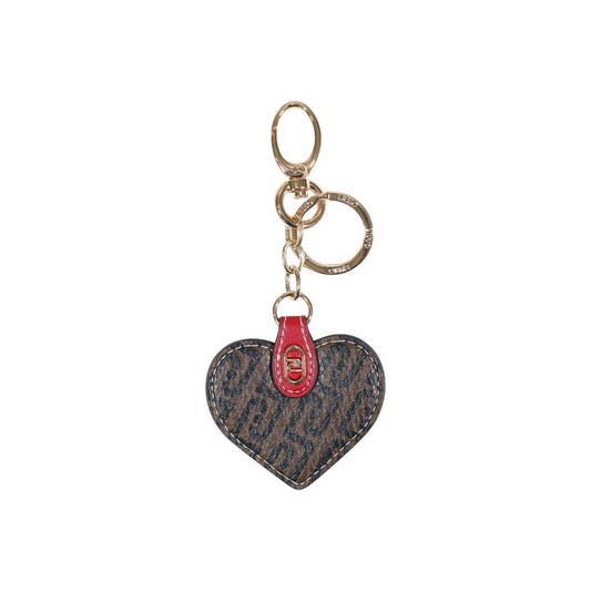 This Keychain by Liu Jo for women in cotton and brown, gold & monogram showcases a couture-inspired aesthetic, meticulously highlighting the and with a finish.