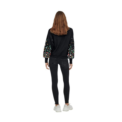 Only Black Cotton Sweatshirt