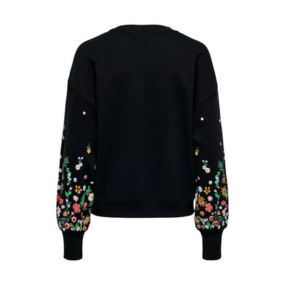 Only Black Cotton Sweatshirt
