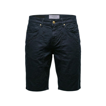 Jeckerson Blue Cotton Bermuda Shorts