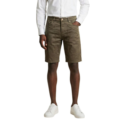 Bermuda Shorts by Jeckerson for men in stretch cotton bicolour & signature presents a sleek silhouette, featuring a sleek slim with a refined short and a sophisticated .