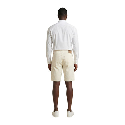 Jeckerson Cream Cotton Bermuda Shorts