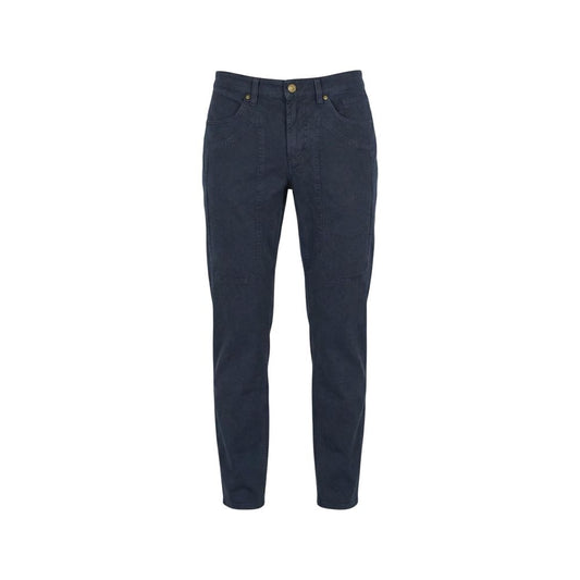 Trousers by Jeckerson for men in lycra blue & signature presents a smart silhouette, meticulously detailed with a smart skinny & slim, a smart long, and a smart .