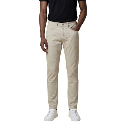 Jeckerson Gray Elastane Skinny Pants