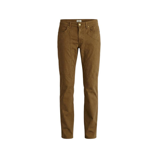 Jeckerson Men's Skinny Slim Lycra Trousers - Beige Signature