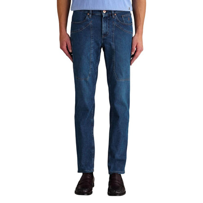 Jeckerson Blue Recycled Cotton Skinny Jeans