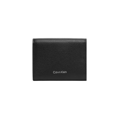 Wallet by Calvin Klein for women in pebbled leather black & signature features a sleek silhouette, showcasing the sleek Pebbled Leather Wallet design with sophisticated compact-design trifold coin-purse for a premium look.