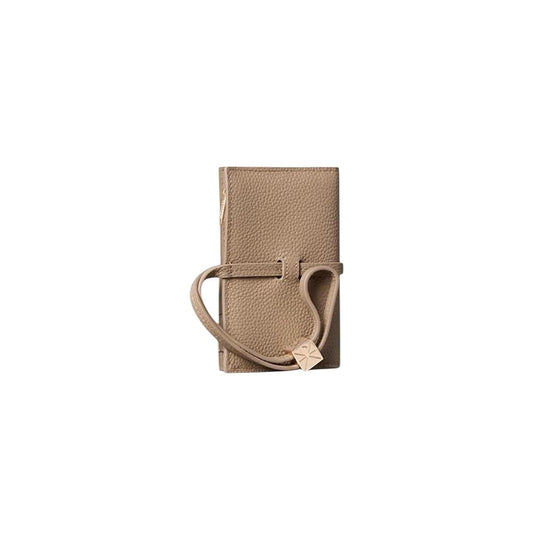 Wallet by Calvin Klein for women in leather beige presents a refined silhouette, artfully capturing the essence of the Leather Wallet design with sophisticated compact-design for a refined look.