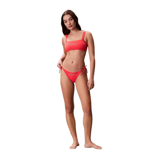 Swim Briefs by Calvin Klein Jeans for women in stretch polyester orange features a resort ready silhouette from the Women's Stretch Polyester Swim Briefs collection, showcasing a resort ready finish with a streamlined resort ready fit.