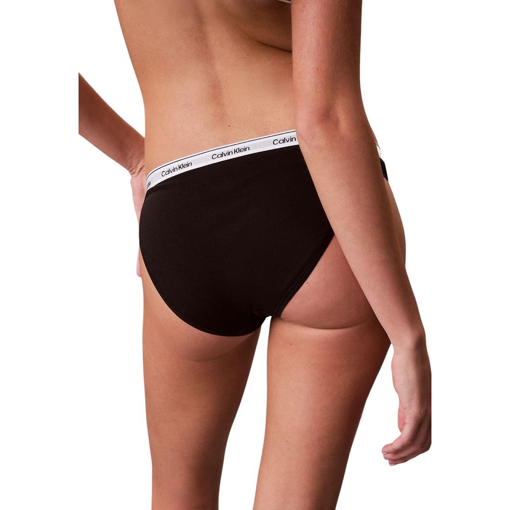 Underpants by Calvin Klein Underwear for women in stretch cotton black, patterned & signature features an nuanced silhouette, showcasing the refined Women's Stretch Cotton Underpants design with a nuanced cut for a premium look.