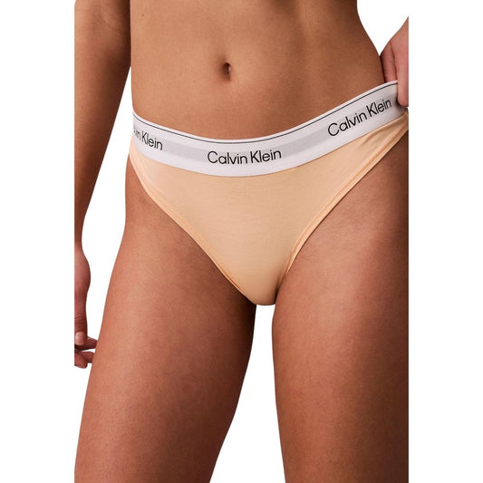 Thongs by Calvin Klein Underwear for women in stretch cotton & modal orange features a edgy silhouette, showcasing the edgy design of this Women's Stretch Cotton & Modal Thongs.