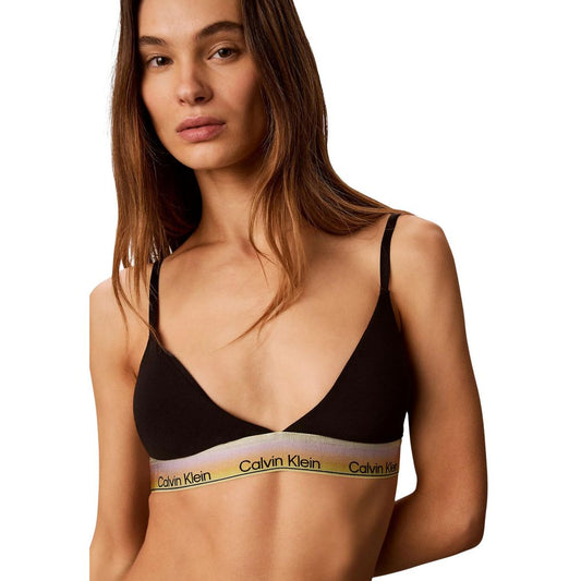 Bra by Calvin Klein Underwear for women in stretch cotton & modal gradient, black, natural & rainbow presents a bespeak silhouette, showcasing the bespeak Women's Stretch Cotton & Modal Bra design with a premium bespeak finish.